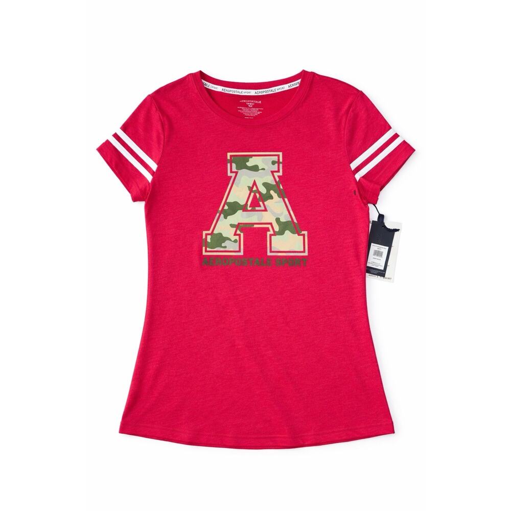 Aeropostale Women's Small Pink Graphic Logo Tee NWT Short Sleeve Casual T-Shirt